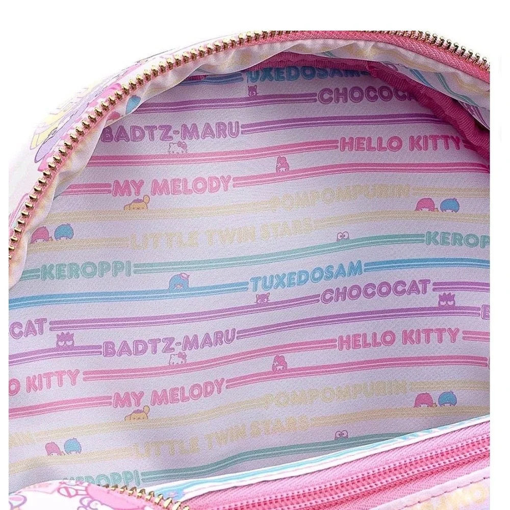 New Loungefly Sanrio Hello‎ Kitty Kawaii Tokyo AOP Convertible Mini Backpack